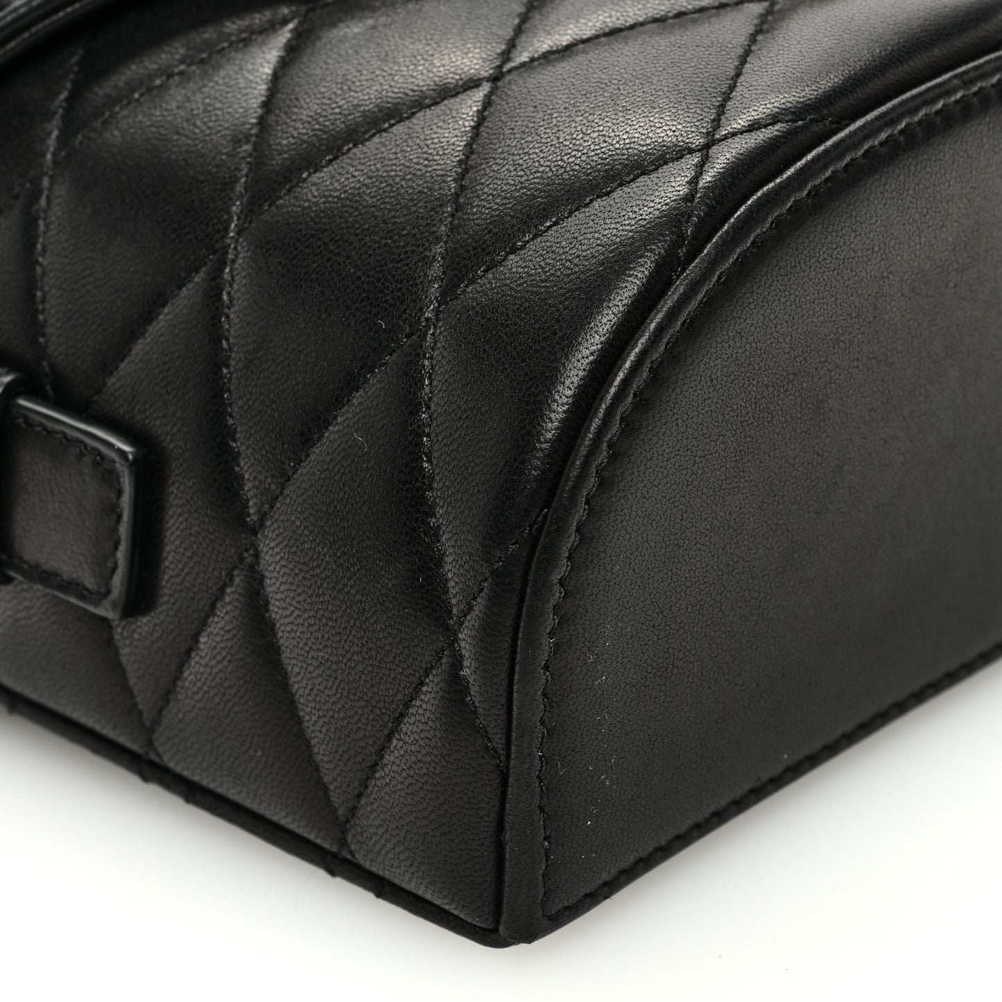 Lambskin Matelasse Monogram June Box Bag Black