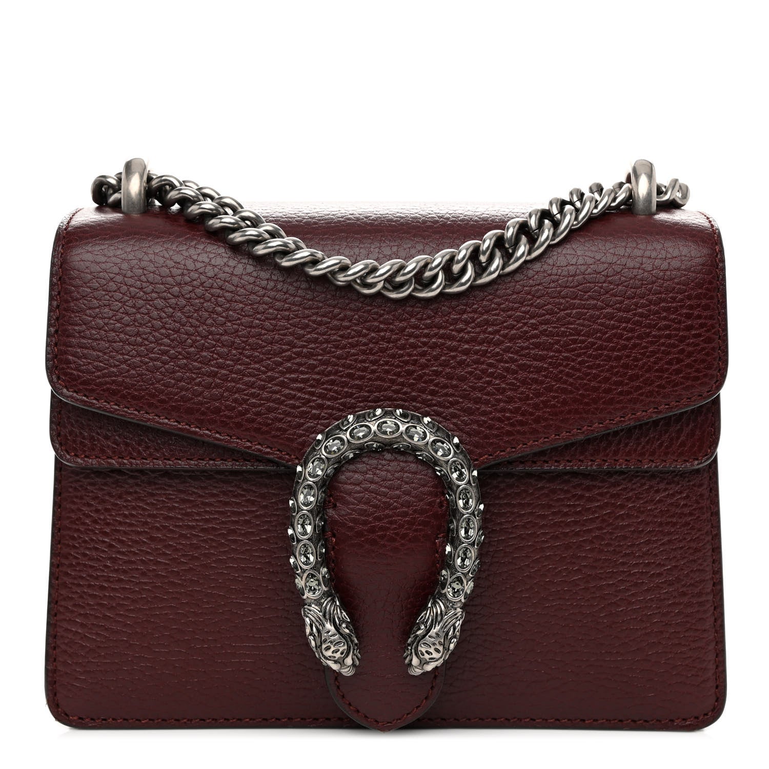 Gucci Dollar Calfskin Crystal Mini Dionysus Shoulder Bag Vintage Bordeaux 1 of 11