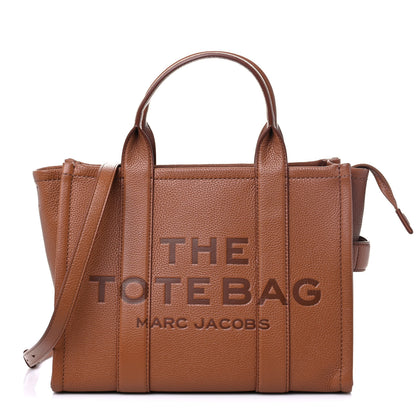 Marc Jacobs Grained Calfskin Medium The Tote Bag Argan Oil 1 of 12