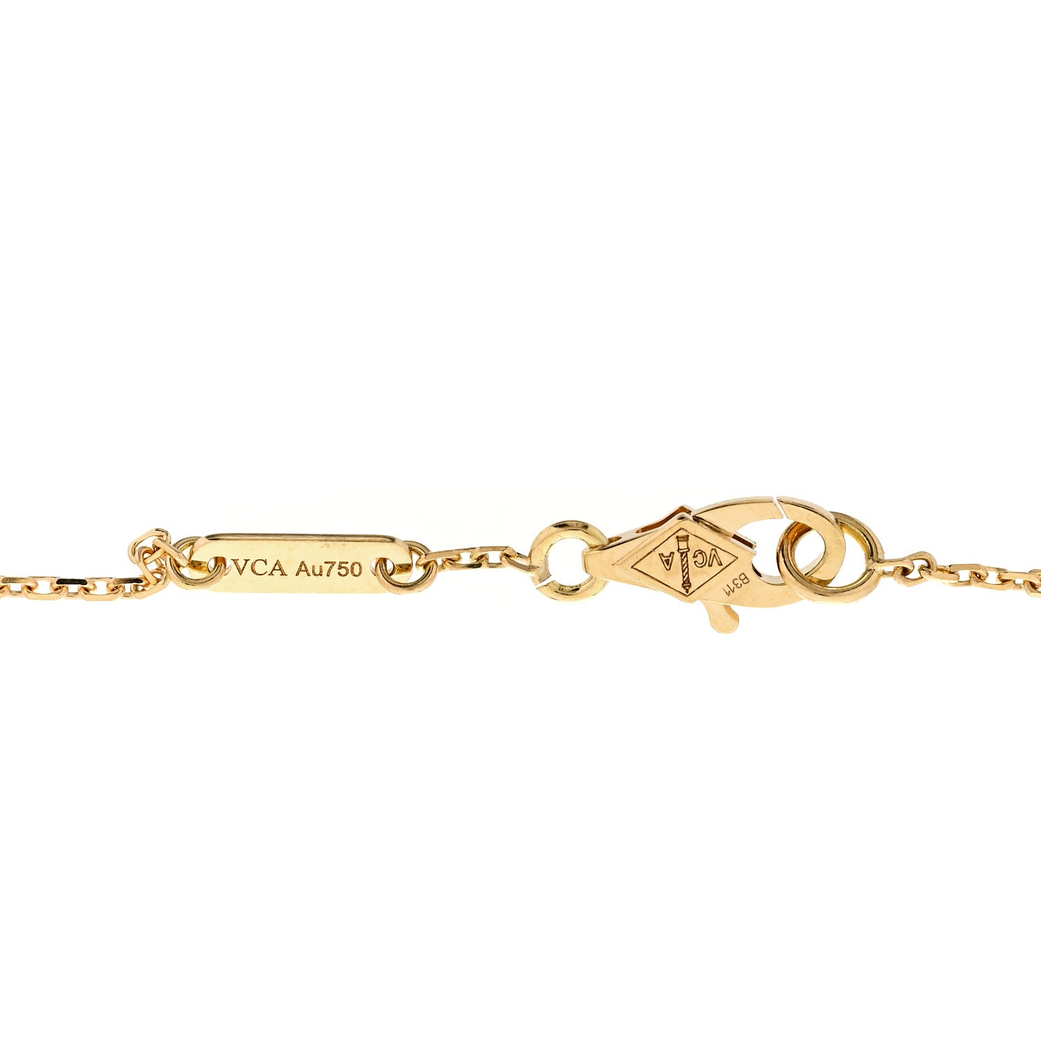 Van Cleef & Arpels 18K Yellow Gold Mother of Pearl Sweet Alhambra Bracelet 5 of 6