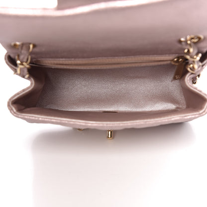 Chanel Metallic Goatskin Quilted Mini Square Flap Pink 5 of 10