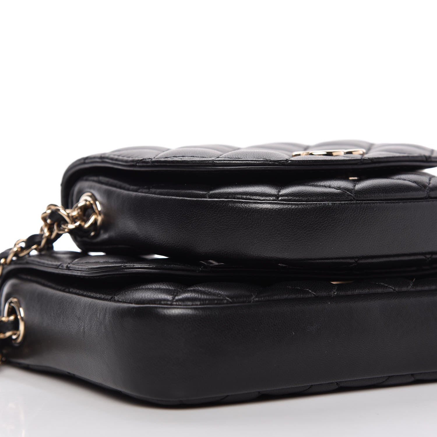 Chanel Lambskin Quilted Side Packs Black 8 of 12