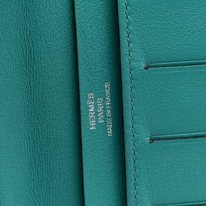 Hermes Swift Citizen Twill Long Combined Wallet Vert Verone 6 of 9