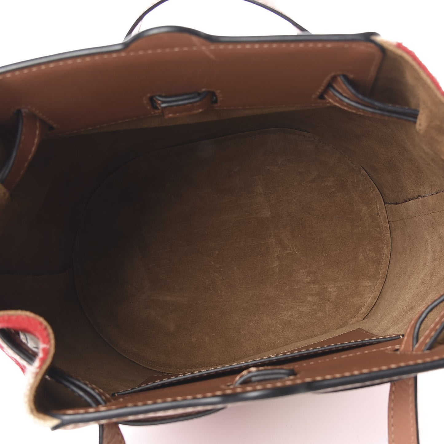 Canvas Calfskin Lazo Tiles Bucket Bag Multicolor
