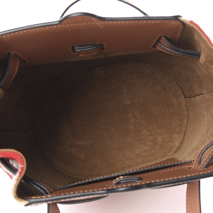 Loewe Canvas Calfskin Lazo Tiles Bucket Bag Multicolor 5 of 11