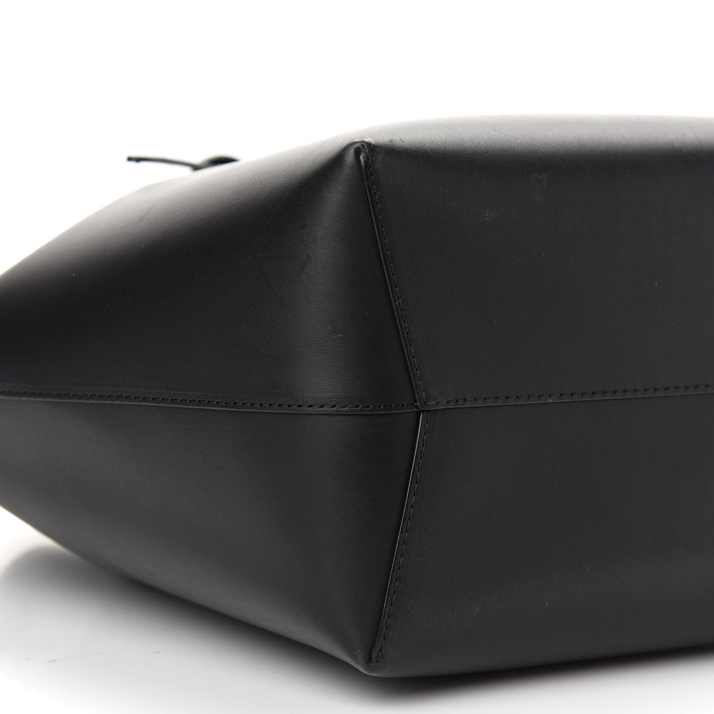 Vegetable Tanned Calfskin Bucket Bag Black Ballerina