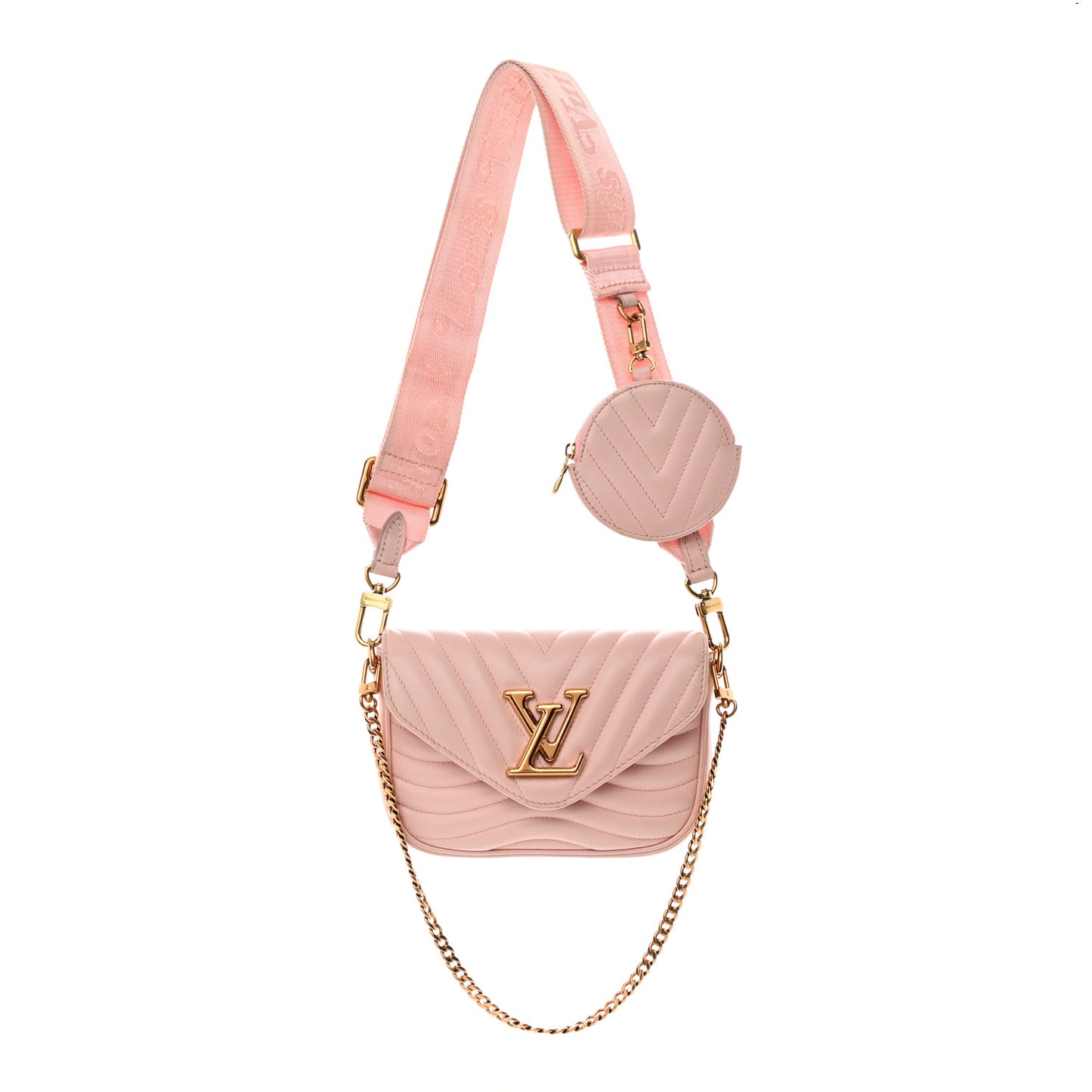 Calfskin New Wave Multi Pochette Rose Ballerine