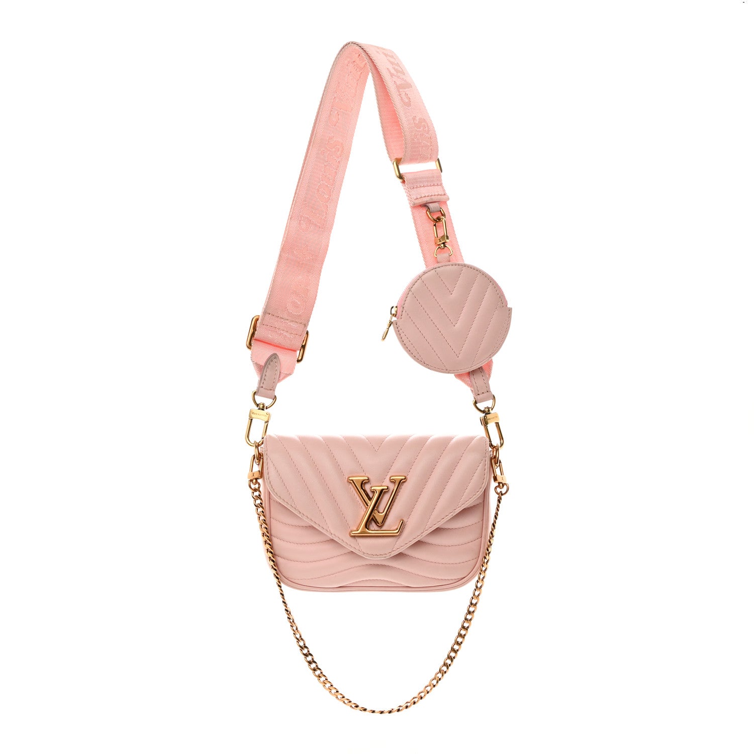 Louis Vuitton Calfskin New Wave Multi Pochette Rose Ballerine 1 of 15