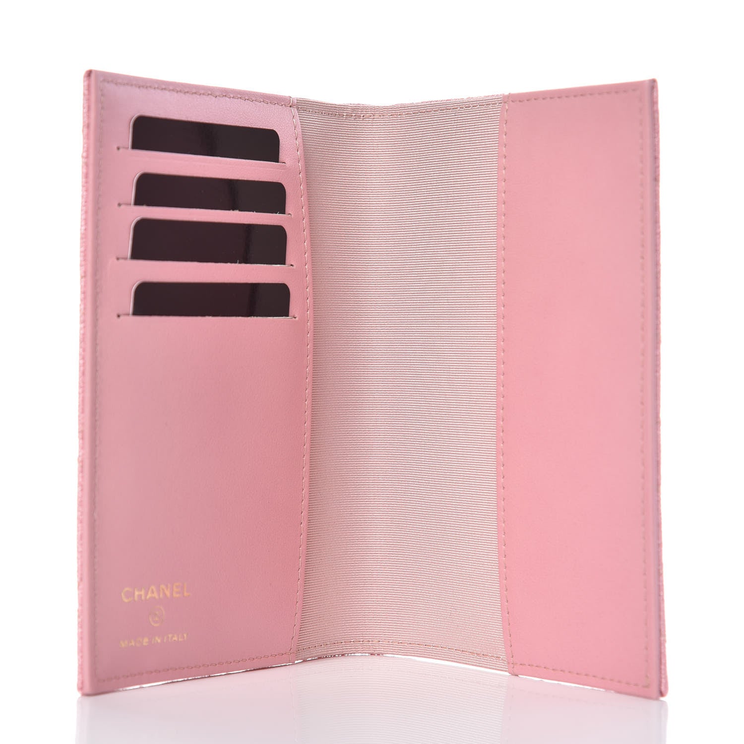 Chanel Iridescent Caviar Quilted Passport Holder Pink 5 of 8