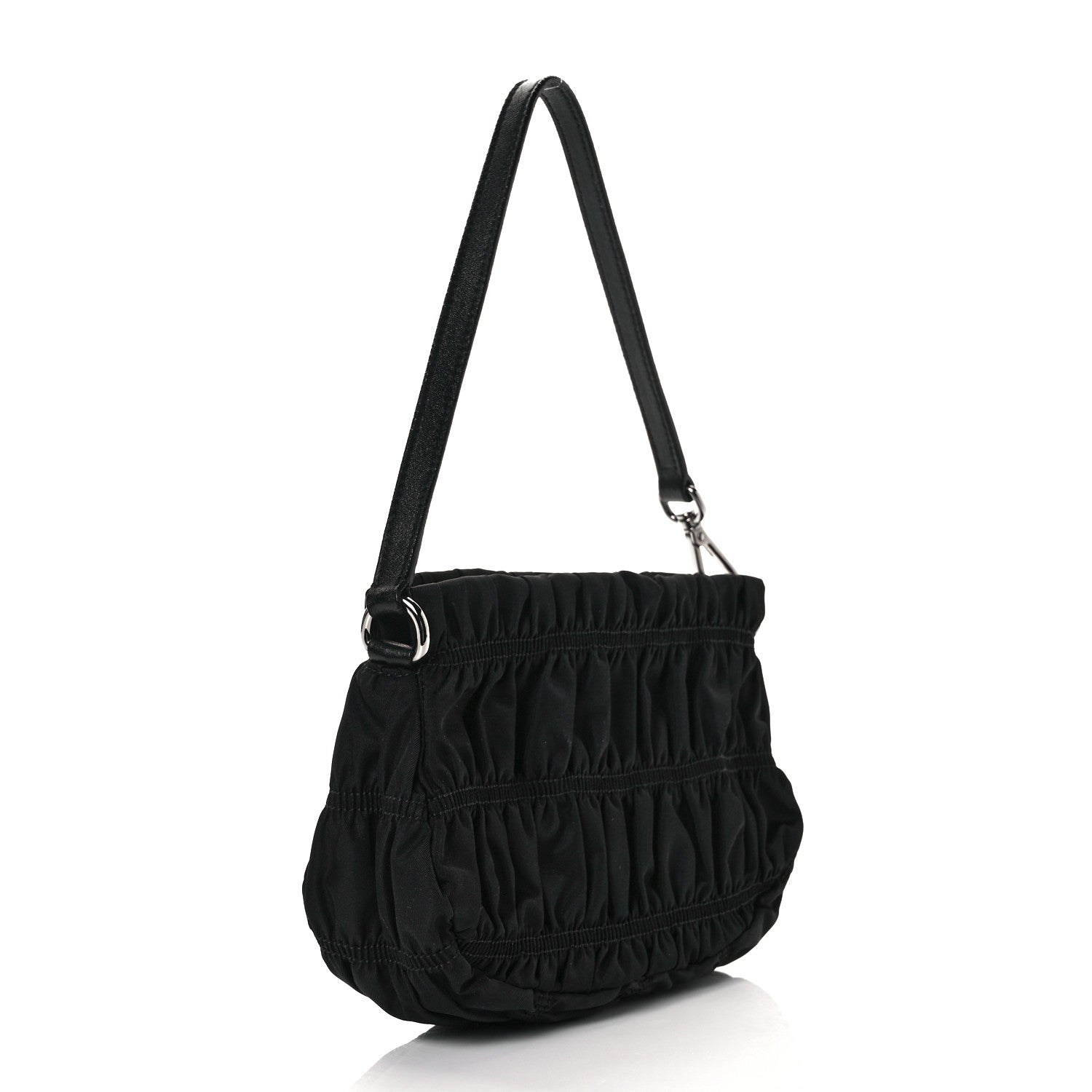 Prada Tessuto Nylon Gaufre Wristlet Black 5 of 24