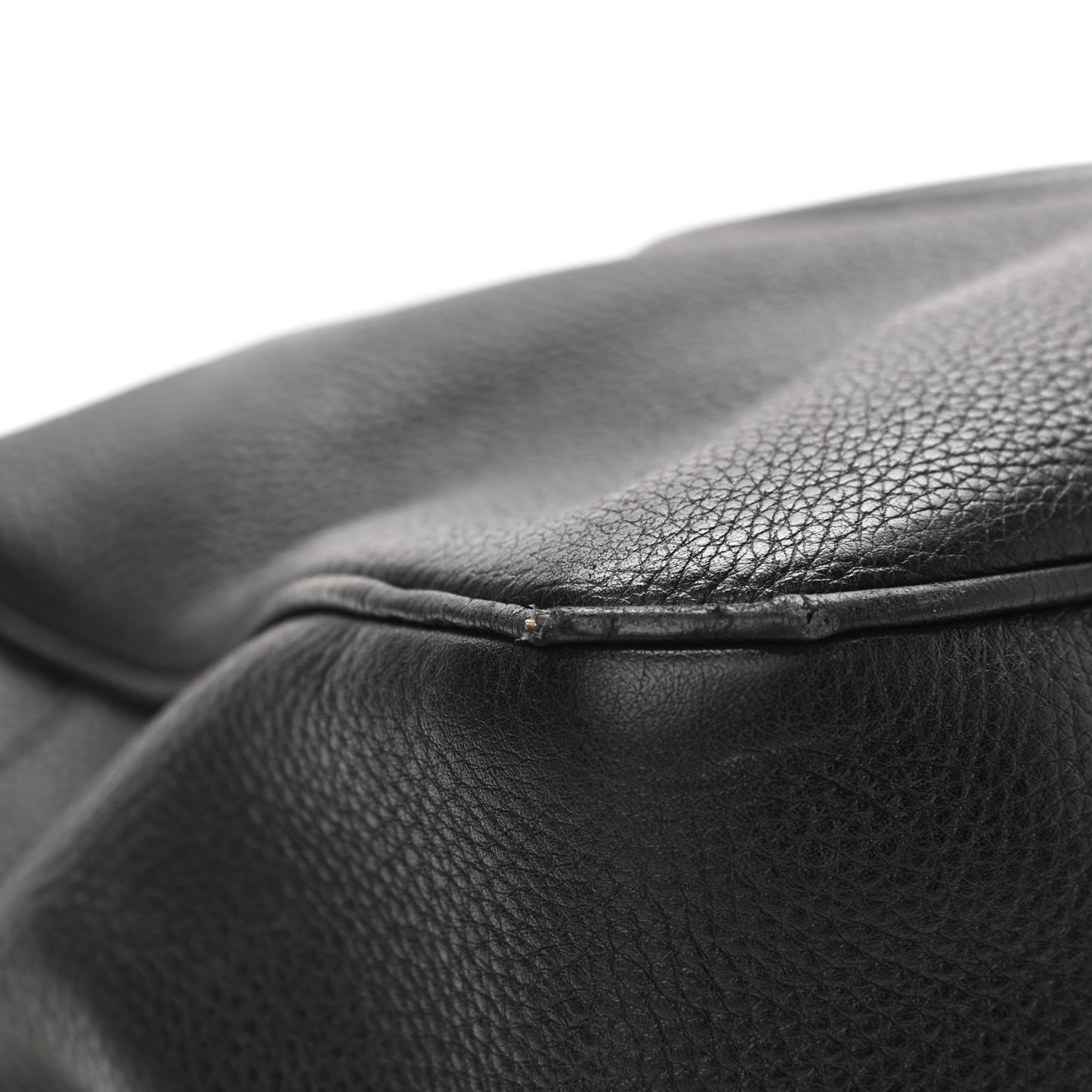 Pebbled Calfskin Medium Soho Bowler Black