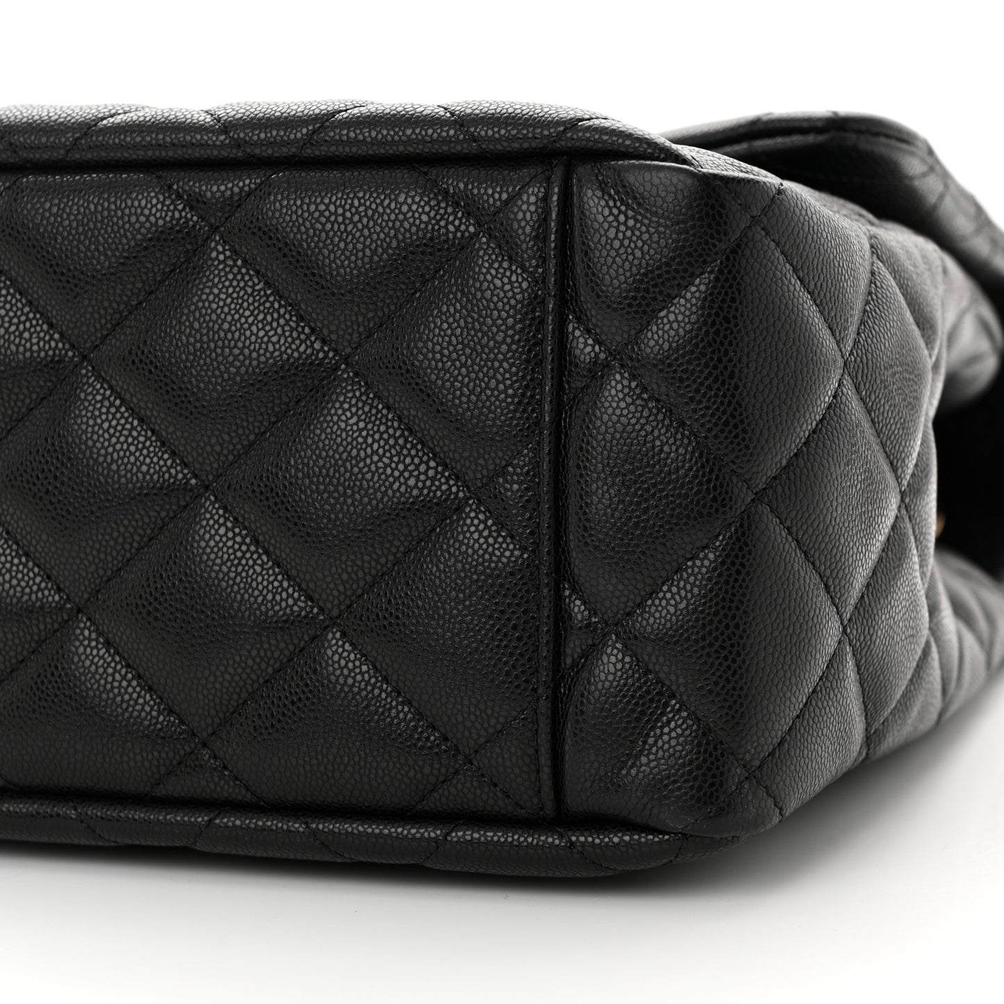 Caviar Quilted Small XXL Travel Flap Bag Black