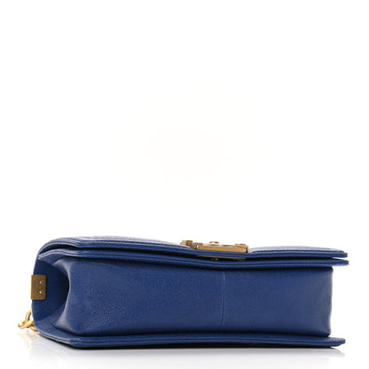 Chanel Caviar Quilted Medium Boy Flap Blue 3 of 10
