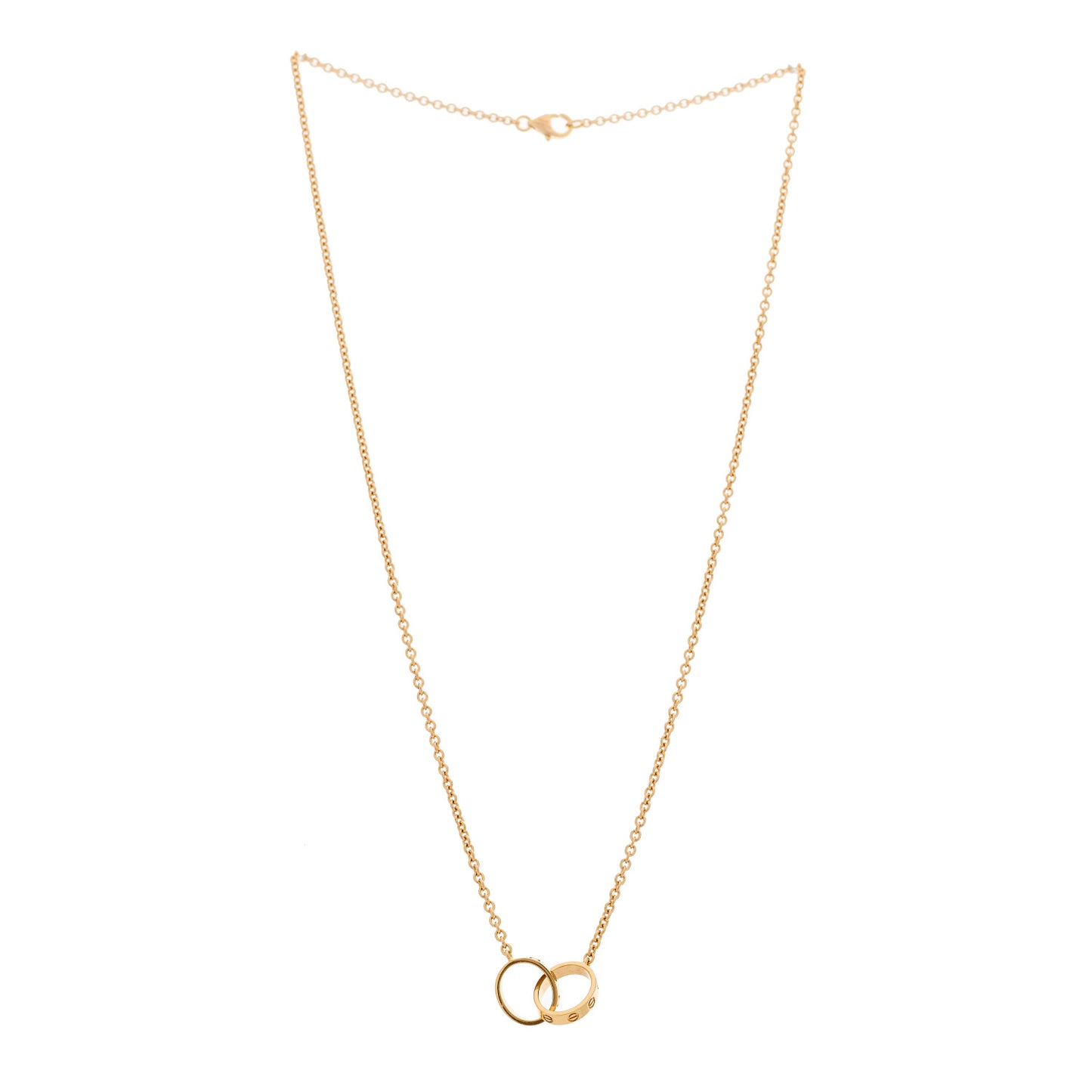 18K Pink Gold Interlocking LOVE Necklace