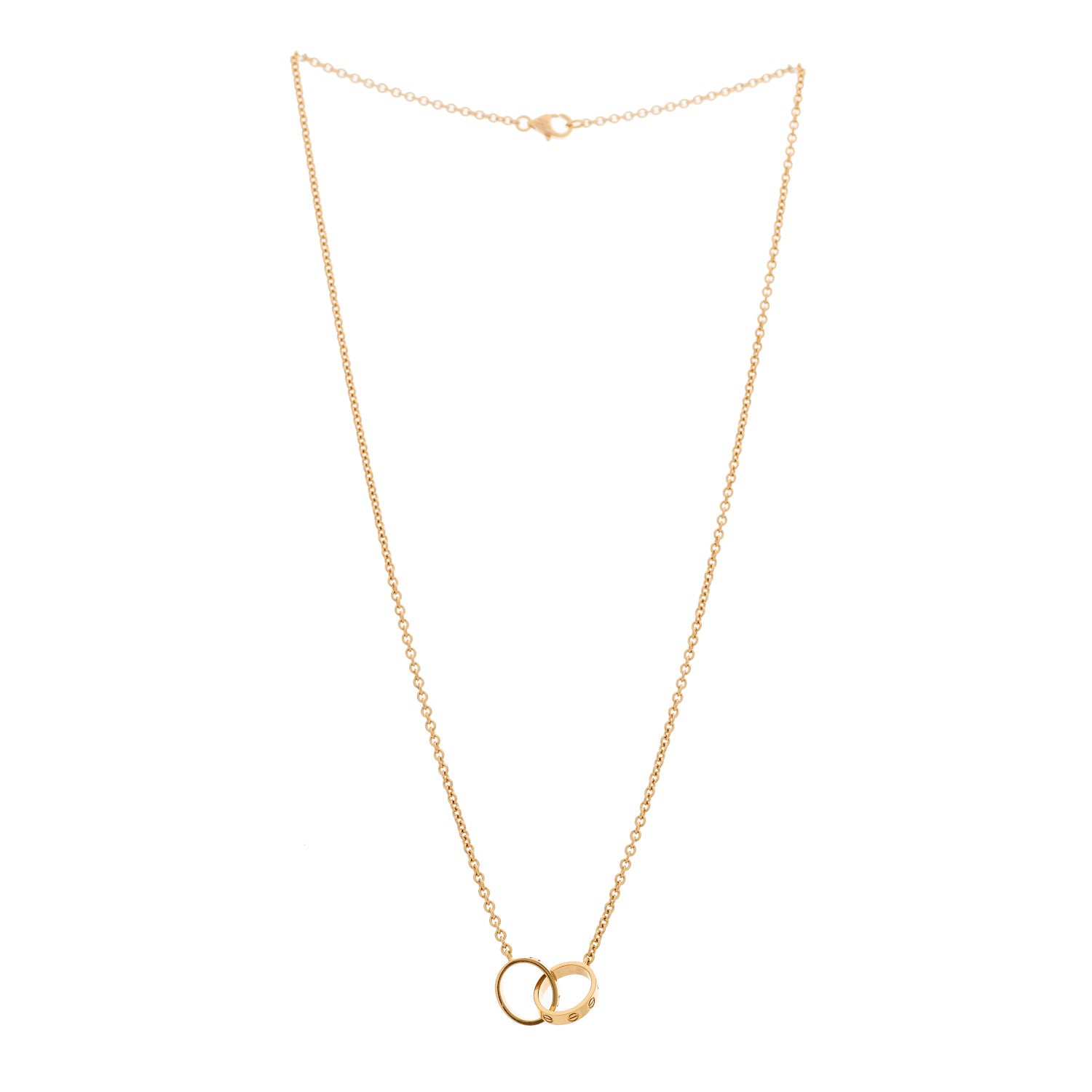 Cartier 18K Pink Gold Interlocking LOVE Necklace 3 of 5