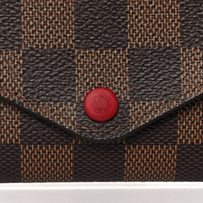 Louis Vuitton Damier Ebene Josephine Wallet Red 11 of 15