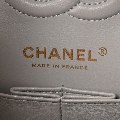Chanel Caviar Quilted Small Double Flap Grey 6 of 10