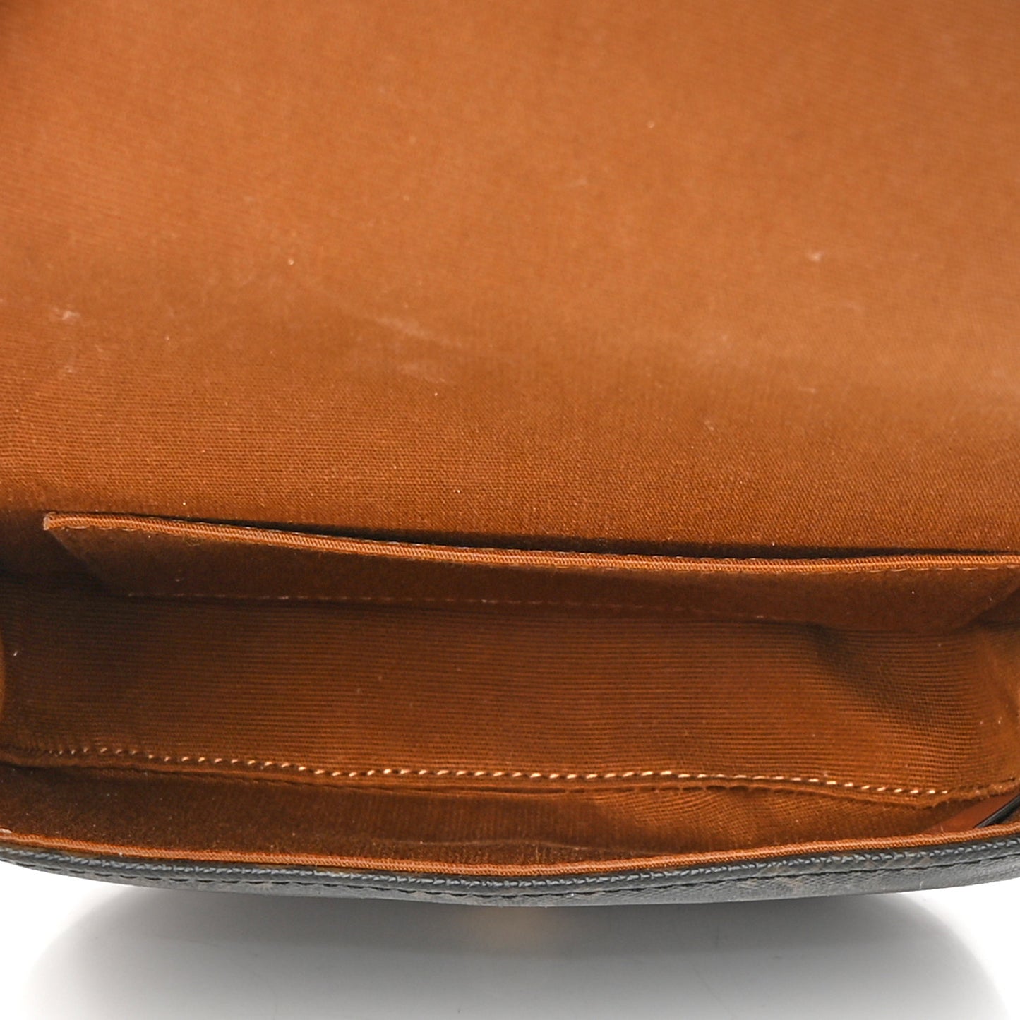 Canvas Calfskin Triomphe Mini Besace Tan