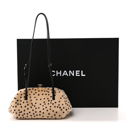 Chanel Pony Hair Cheetah Printed Shoulder Bag Light Beige Black 11 of 11