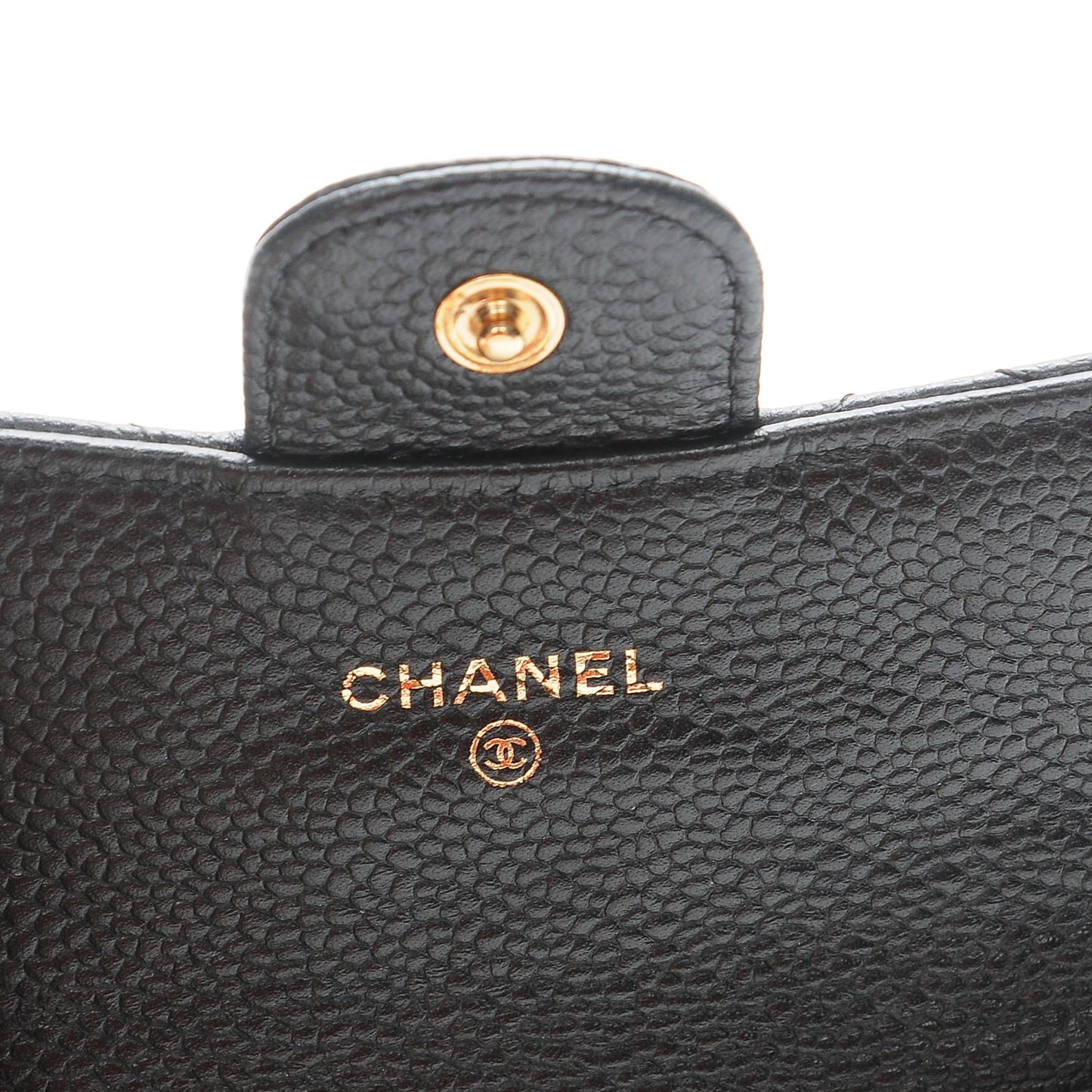 Caviar Quilted Coin Purse Black