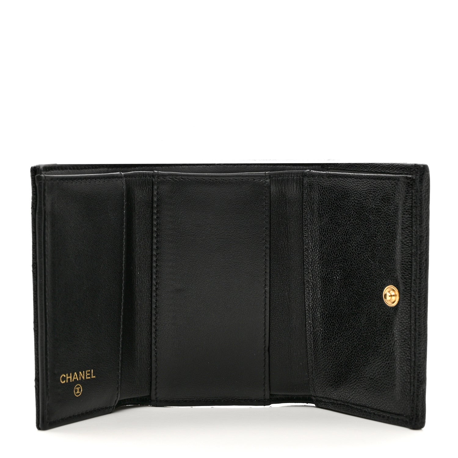 Chanel Caviar Quilted Small Boy Flap Wallet Black 5 of 7