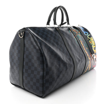 Louis Vuitton Damier Cobalt Jungle Keepall Bandouliere 55 2 of 14