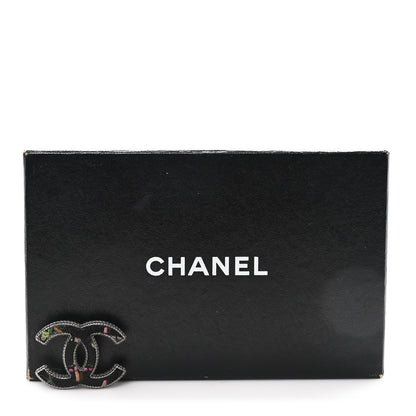 Chanel Tweed CC Brooch Silver Multicolor 4 of 4