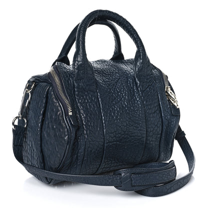 Alexander Wang Pebbled Lambskin Mini Rockie Navy Silver Hardware 3 of 8
