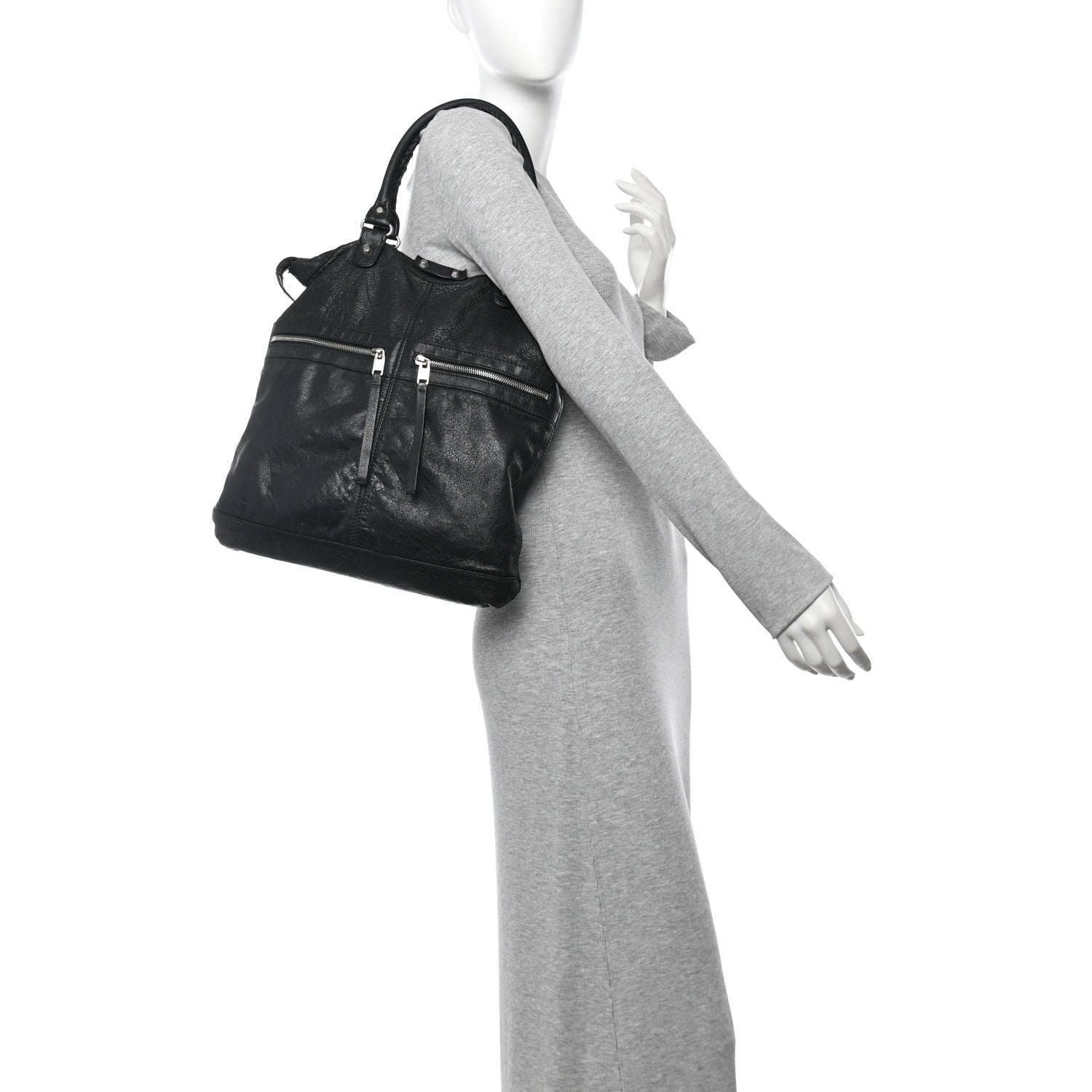 Balenciaga Agneau Classic Hardware Square Tote Black 2 of 10