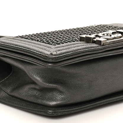 Chanel Goatskin Quilted Small Chain Mail Boy Flap Grey 9 of 10