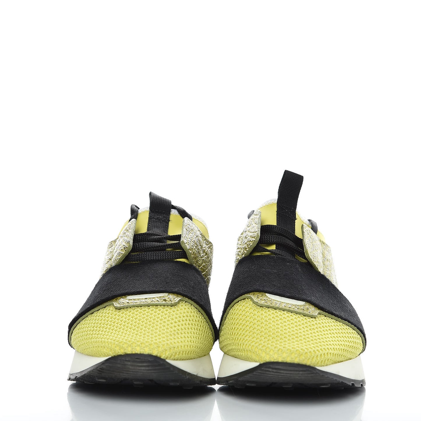 Calfskin Race Runner Sneakers 39 Neon Black