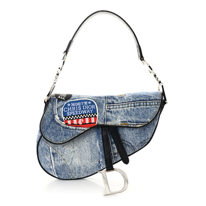 Christian Dior CHRISTIAN DIOR Denim Speedway Saddle Bag 1 of 11
