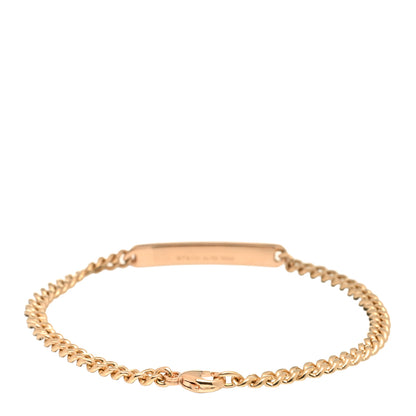 Tiffany 18K Rose Gold Diamond Micro Link ID Chain Bracelet 2 of 3
