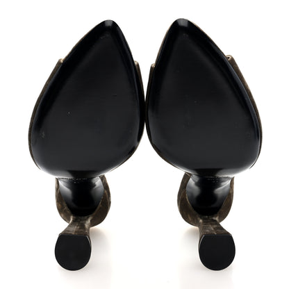 Saint Laurent Velluto Suite 105 Mule Sandals 41 Dove Grey 5 of 9