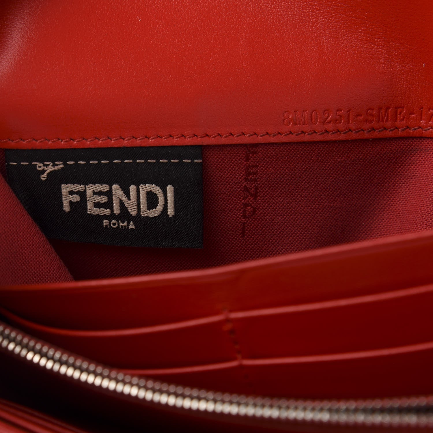 Fendi Vitello Liberty Century Lucido By The Way Continental Wallet Rosso 14 of 14