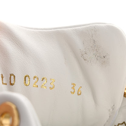 Louis Vuitton Lambskin Embossed Monogram Time Out Sneakers 36 White 20 of 20