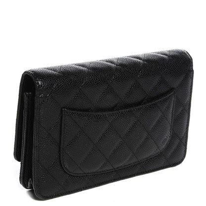 Chanel Caviar Quilted Wallet On Chain WOC Black 3 of 9