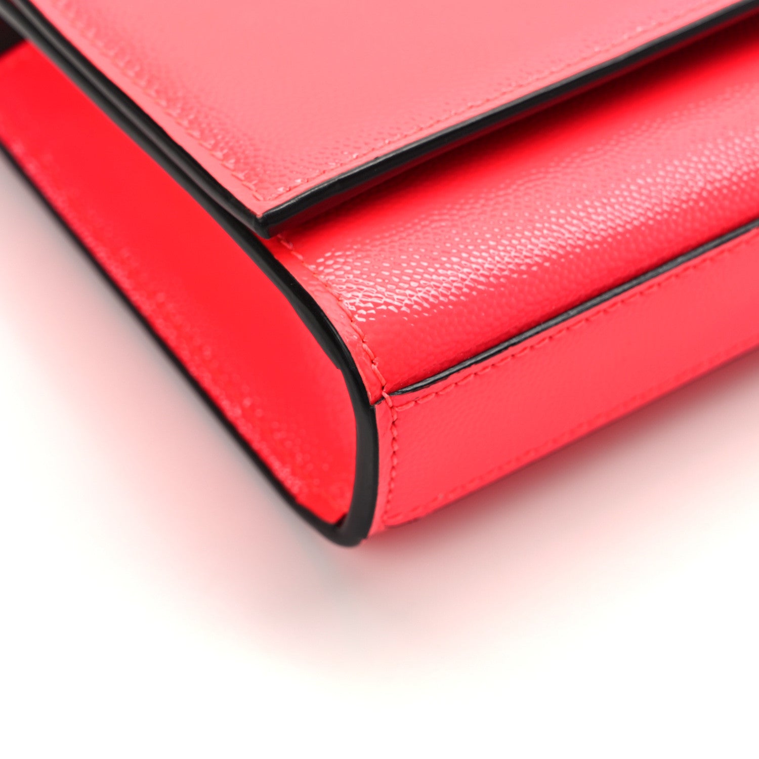 Saint Laurent Patent Grain de Poudre Small Monogram Kate Satchel Neon Pink 11 of 13