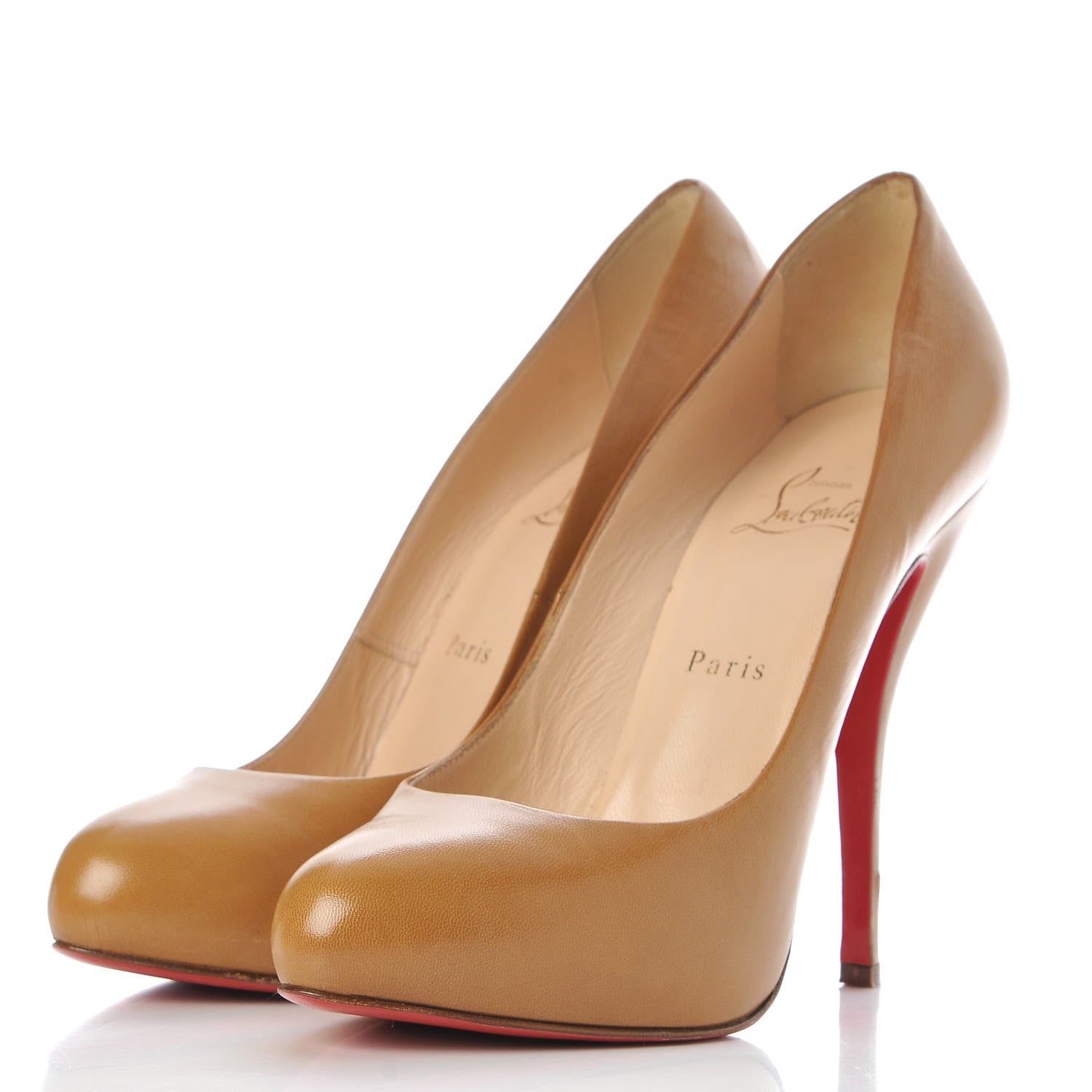 Christian Louboutin Kid Feticha 120 Pumps 40 Camel 3 of 13