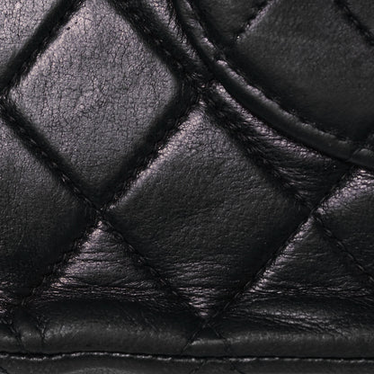 Chanel Lambskin Quilted Medium Double Flap Black 17 of 21
