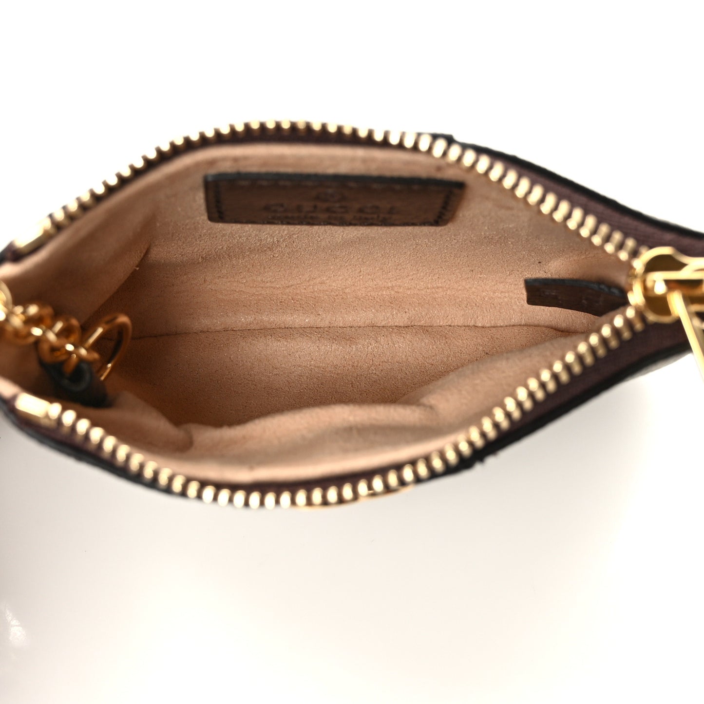 GG Supreme Monogram Web Ophidia Key Case Beige New Acero
