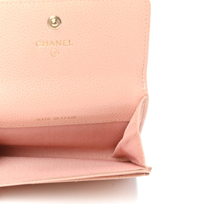 Chanel Caviar Quilted Boy Flap Card Holder Wallet Light Pink 3 of 4