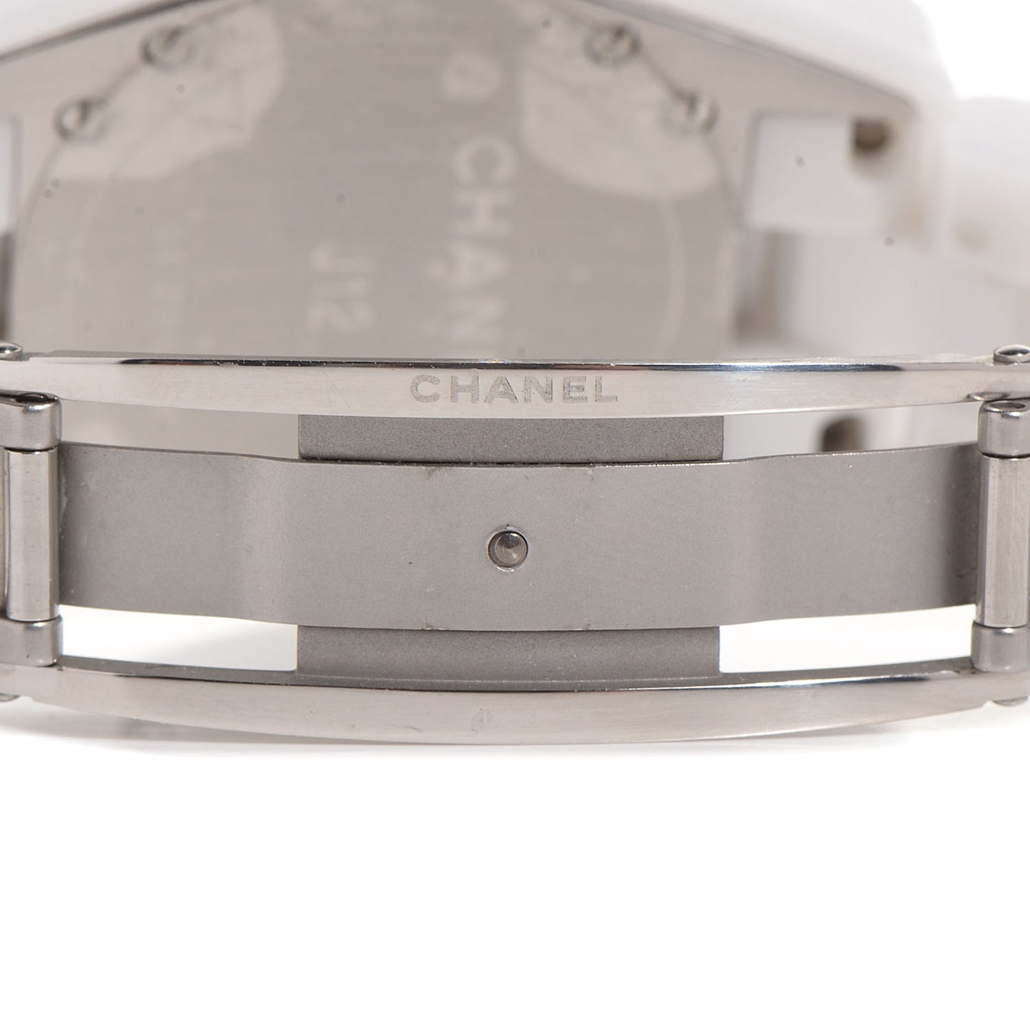 Stainless Steel Ceramic Diamond 33mm J12 Quartz Watch White