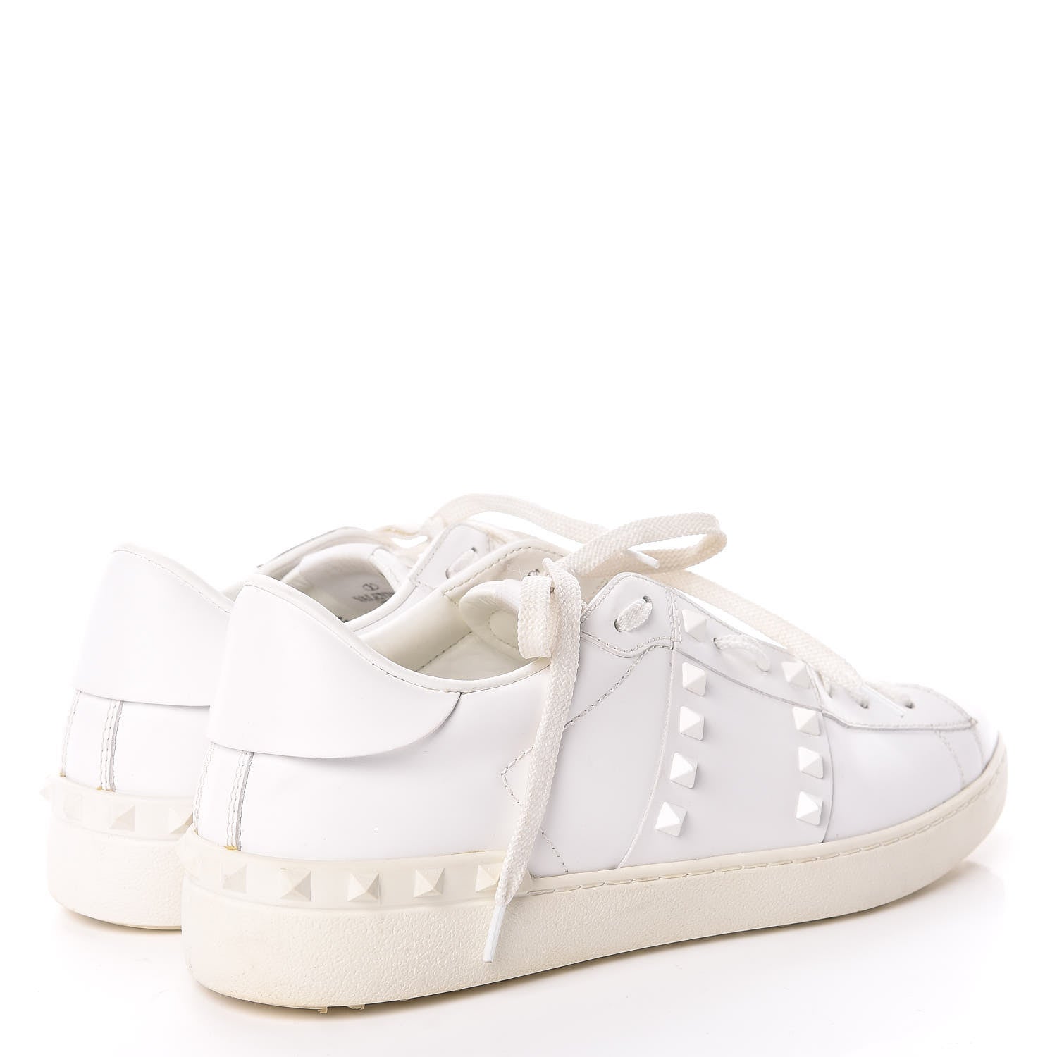 Valentino Garavani Calfskin Mens Rockstud Untitled Open Sneakers 42 White 4 of 11
