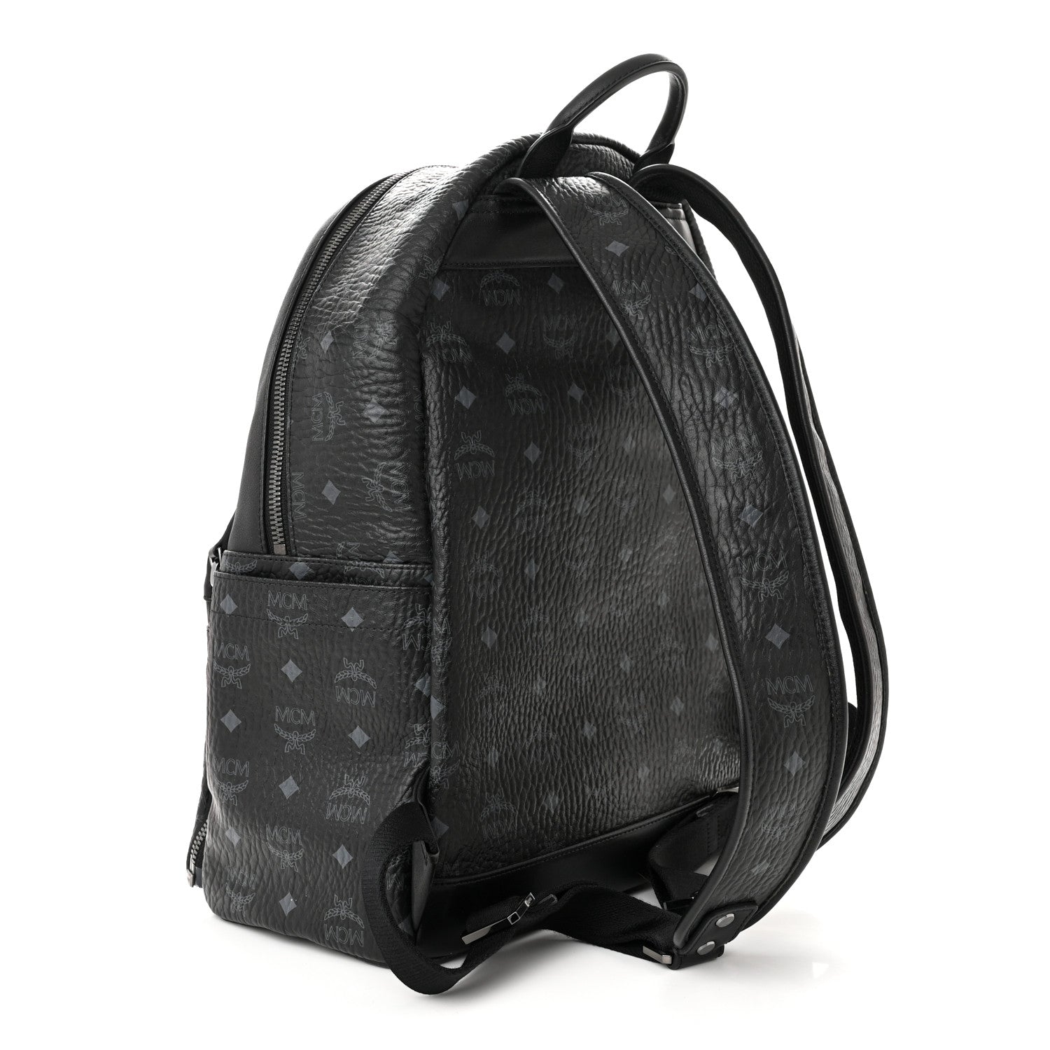 MCM Visetos Dual Stark Cyber Flash Backpack Black 3 of 10
