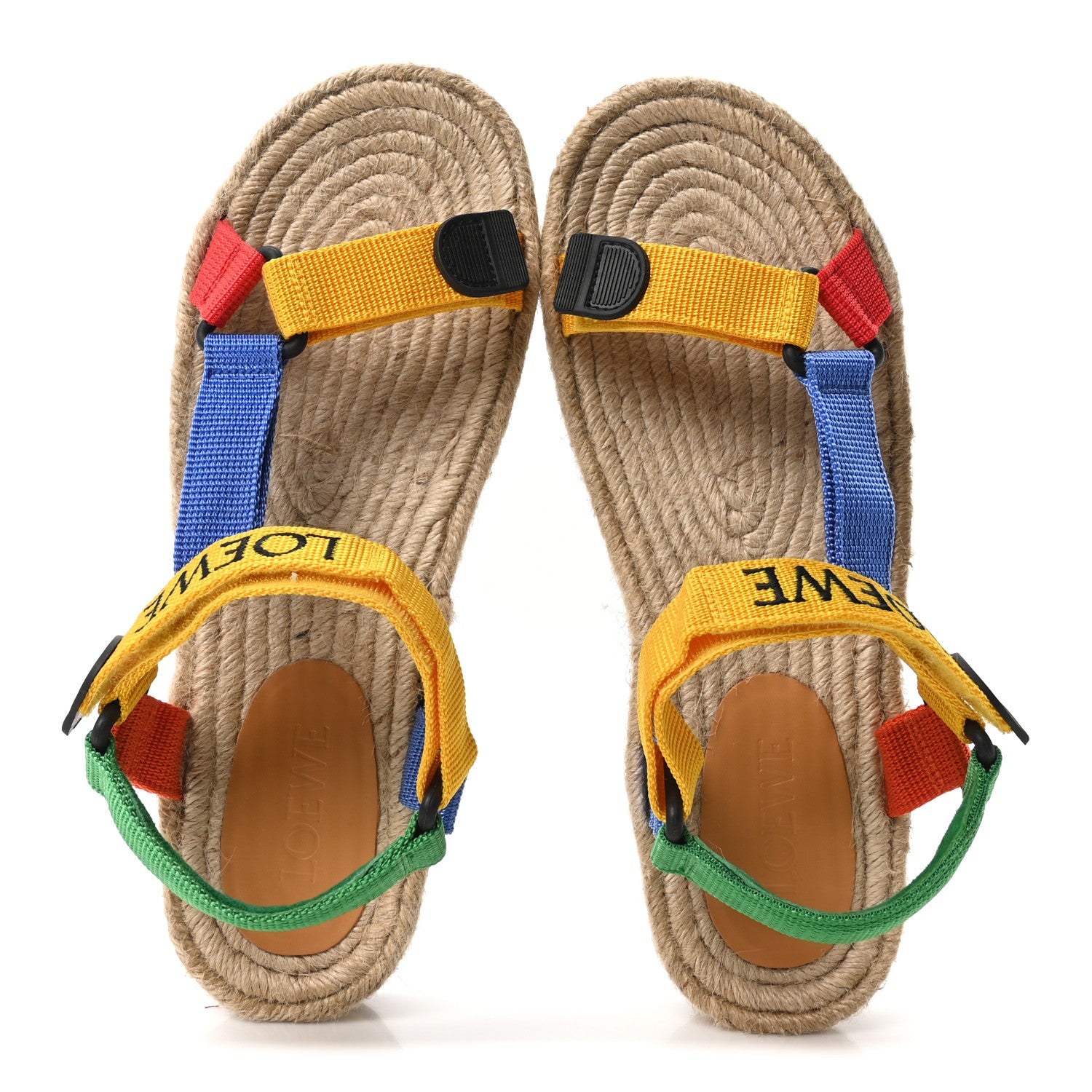 Loewe Raffia Paula's Ibiza Strappy Espadrille Sandals 40 Multicolor 2 of 9