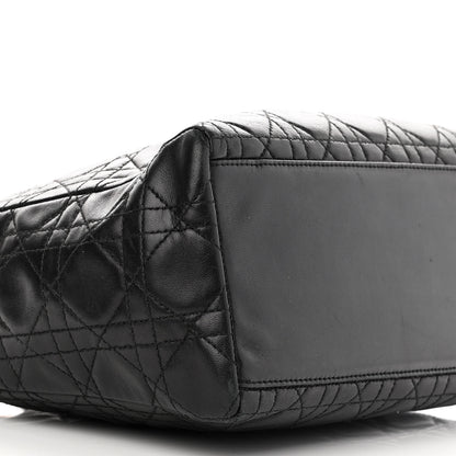 Christian Dior Lambskin Cannage Medium Lady Dior Black 9 of 11