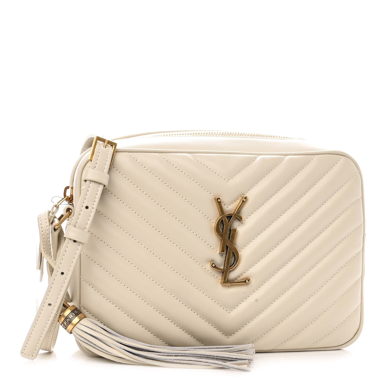 Saint Laurent Calfskin Matelasse Monogram Lou Camera Bag Crema Soft 1 of 12
