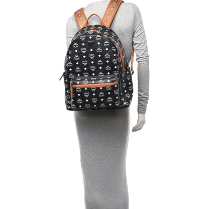 MCM Visetos Medium Stark Backpack Black Cognac 2 of 11