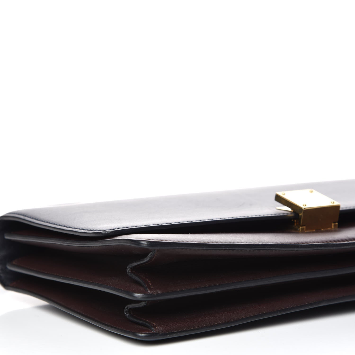 Celine Calfskin Bicolor Medium Case Flap Navy Burgundy 7 of 16